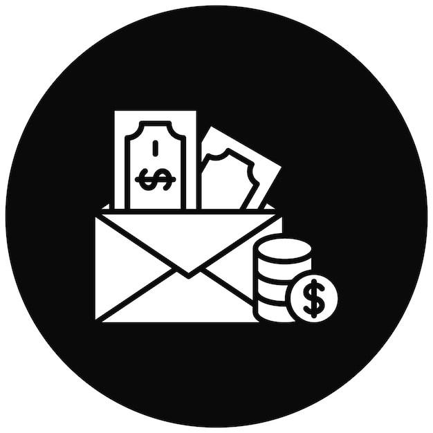 Imagen vectorial del icono del salario se puede utilizar para la banca y las finanzas
