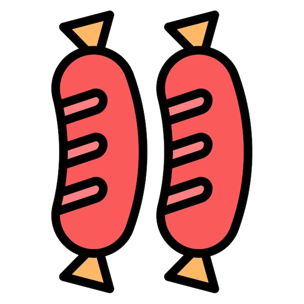 Imagen vectorial del icono de la salchicha caliente Se puede usar para el Oktoberfest