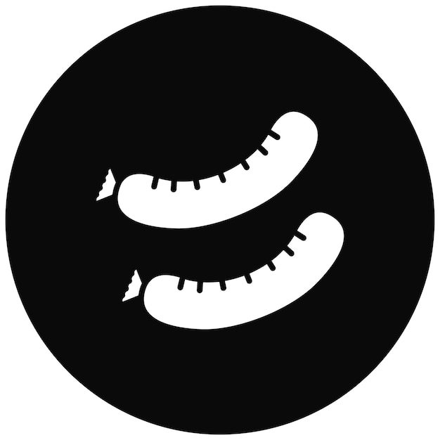 Imagen vectorial del icono de la salchicha Se puede usar para Street Food