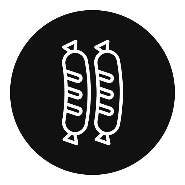 Imagen vectorial del icono de las salchichas de desayuno Se puede usar para el brunch