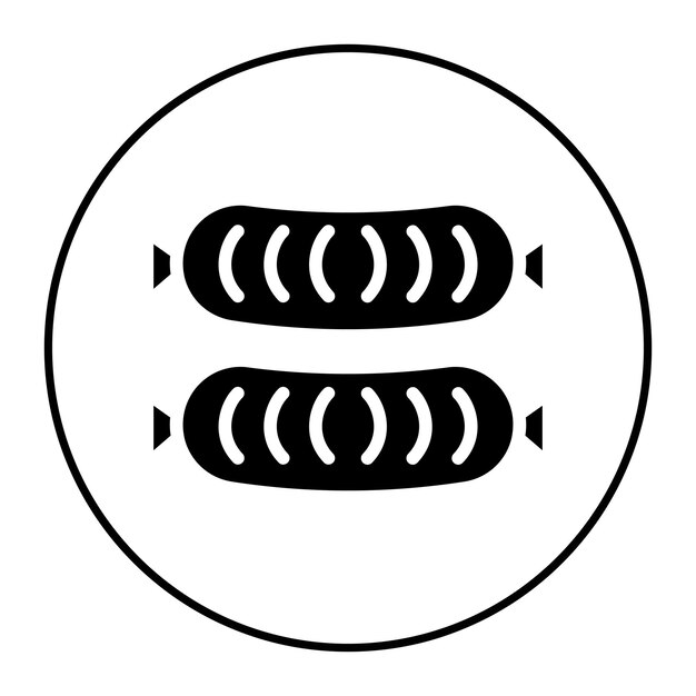 Imagen vectorial del icono de las salchichas Se puede usar para Oktoberfest