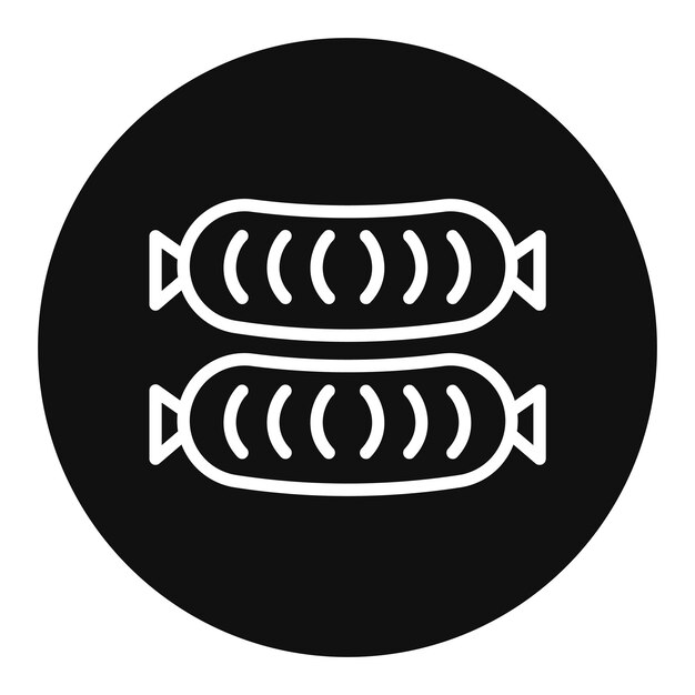 Imagen vectorial del icono de las salchichas Se puede usar para Oktoberfest