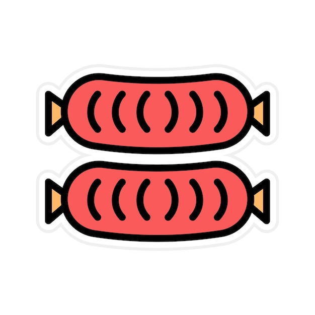 Imagen vectorial del icono de las salchichas Se puede usar para Oktoberfest