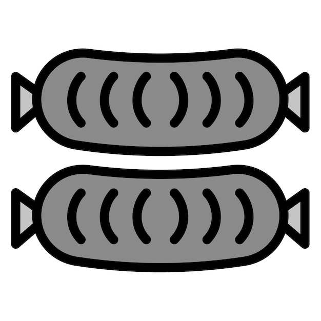 Imagen vectorial del icono de las salchichas Se puede usar para Oktoberfest