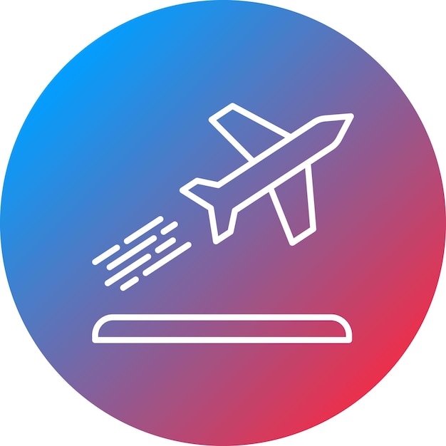 Imagen vectorial del ícono de salida del avión Se puede utilizar para la inmigración