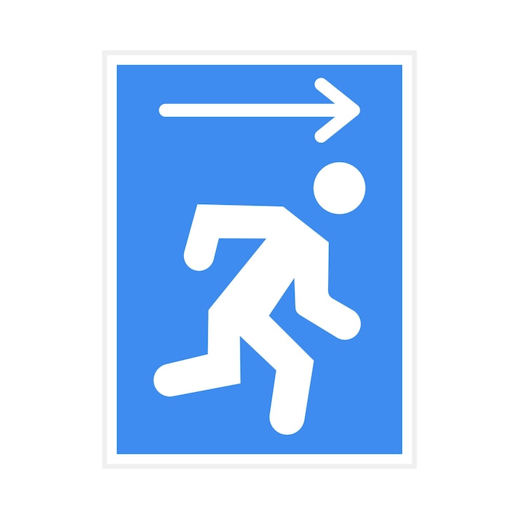 Vector imagen vectorial del icono de salida de emergencia puede utilizarse para servicios públicos