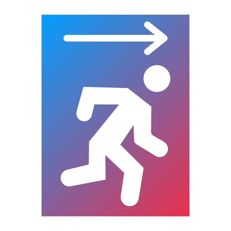 Vector imagen vectorial del icono de salida de emergencia puede utilizarse para servicios públicos