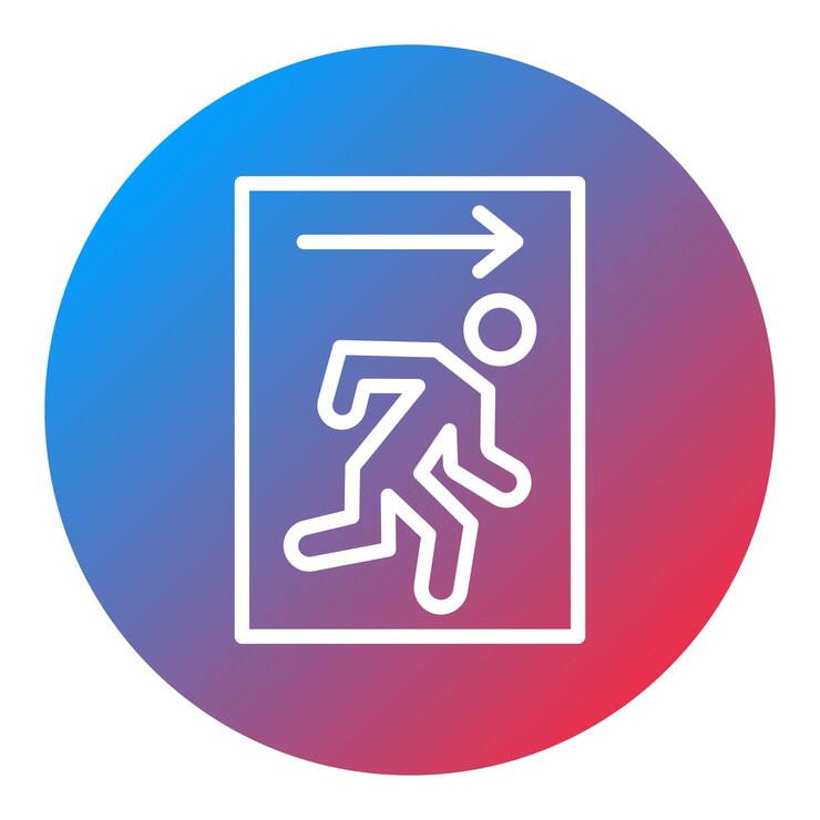 Vector imagen vectorial del icono de salida de emergencia puede utilizarse para servicios públicos