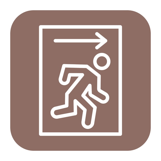 Imagen vectorial del icono de salida de emergencia Puede utilizarse para servicios públicos