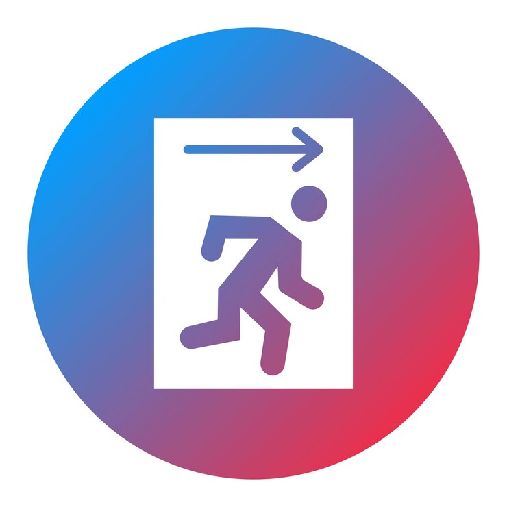 Vector imagen vectorial del icono de salida de emergencia puede utilizarse para servicios públicos