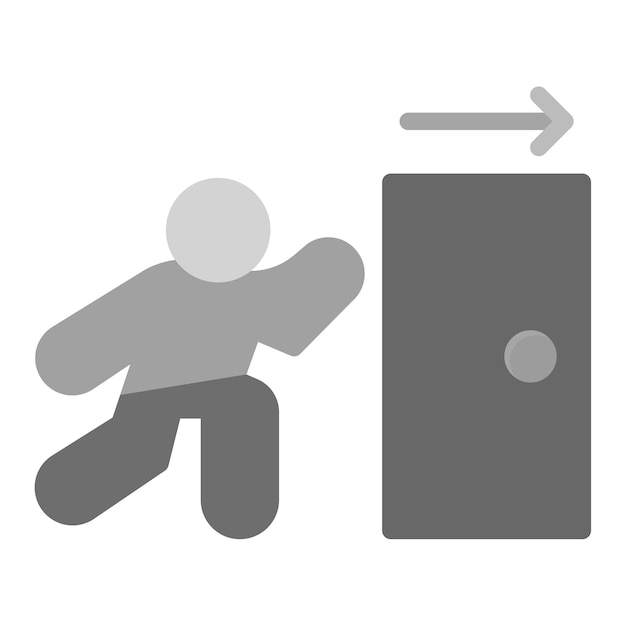 Imagen vectorial del icono de salida de emergencia Puede utilizarse para los servicios públicos