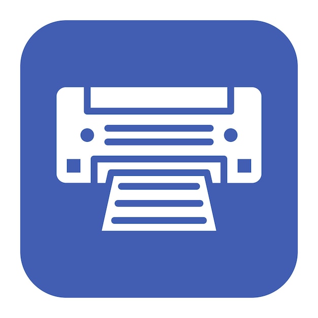 Imagen vectorial del ícono de salida de la impresora Puede utilizarse para imprimir