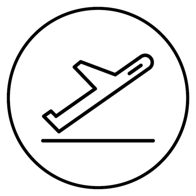 Imagen vectorial del icono de salida Se puede utilizar para el avión