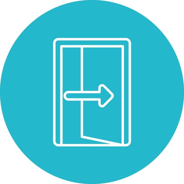 Imagen vectorial del icono de salida Puede utilizarse para personas de negocios