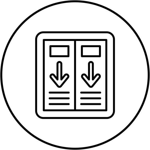 Imagen vectorial del icono de salida Puede utilizarse para los Servicios de Emergencia