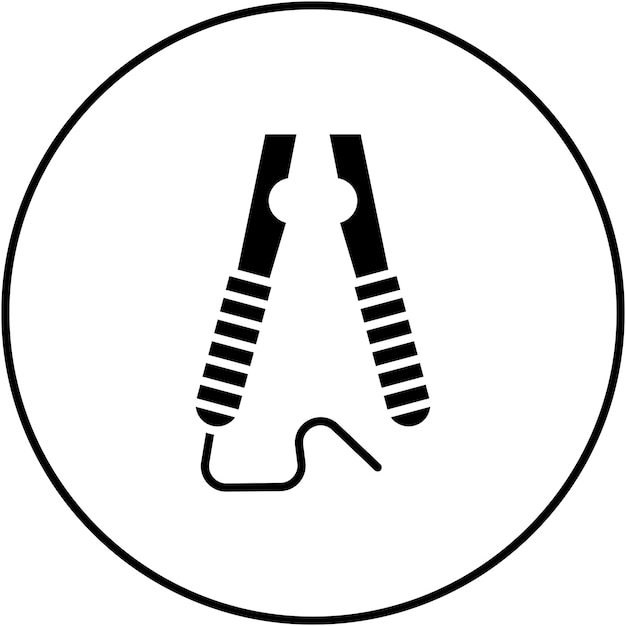 La imagen vectorial del icono del saltador se puede utilizar para la reparación de automóviles