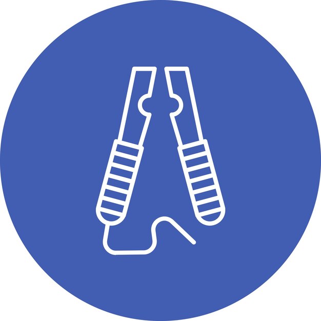 La imagen vectorial del icono del saltador se puede utilizar para la reparación de automóviles