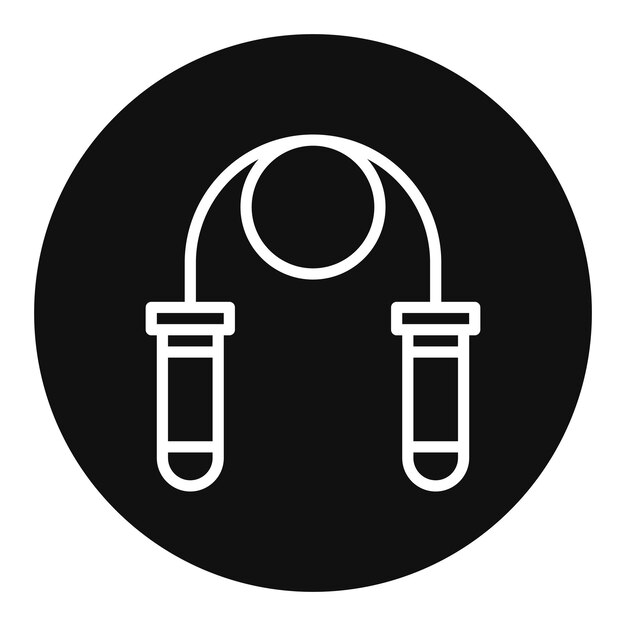 Imagen vectorial del icono de salto de cuerda Se puede usar para Fitness
