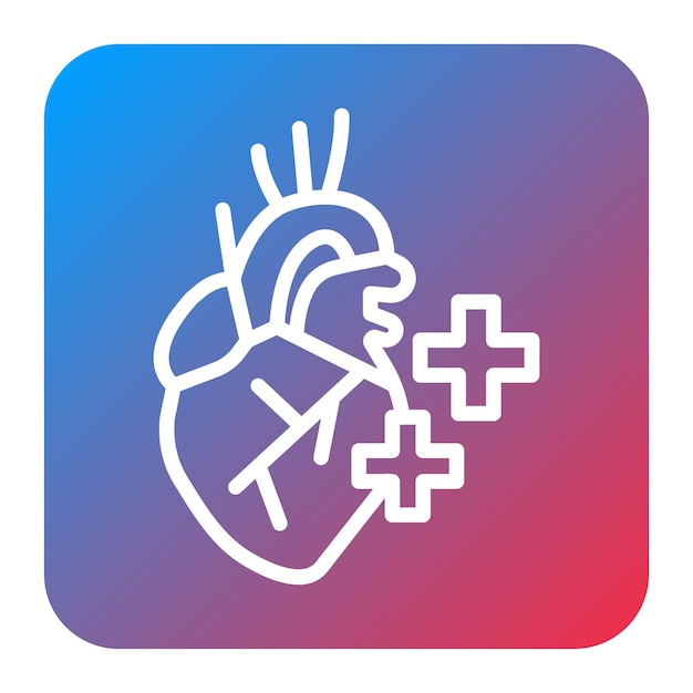 Imagen vectorial del icono de salud del corazón Se puede usar para hospitales psiquiátricos