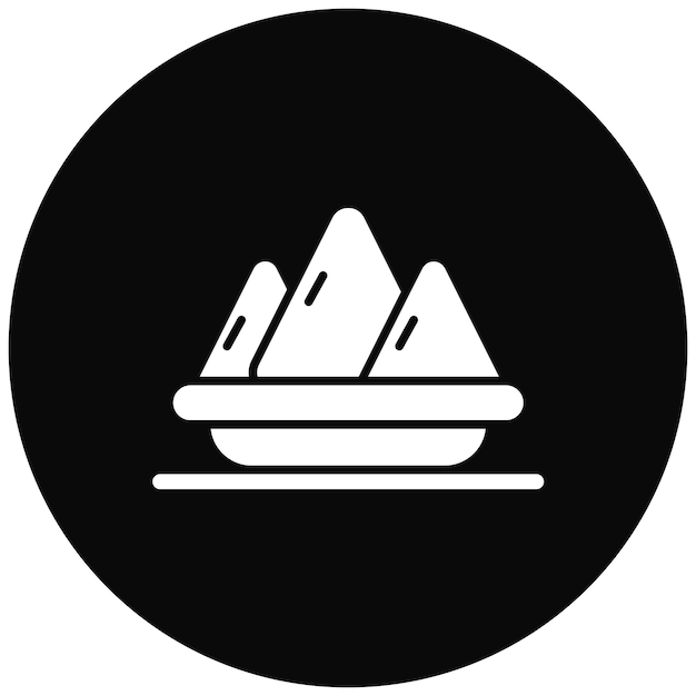 Vector imagen vectorial del icono de la samosa se puede usar para street food