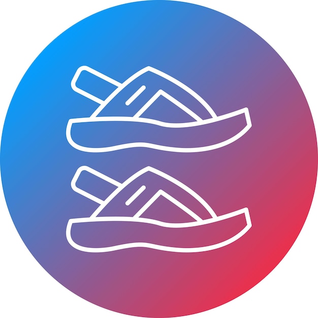 Imagen vectorial de icono de sandalia Se puede usar para Moda