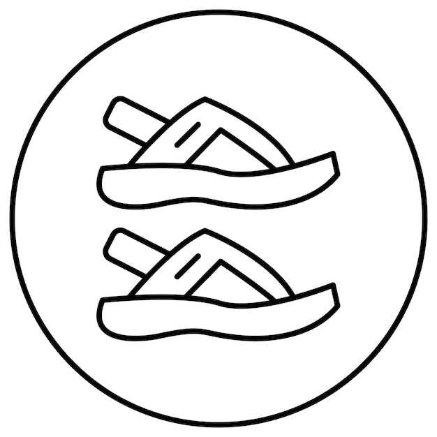 Imagen vectorial de icono de sandalia Se puede usar para Moda