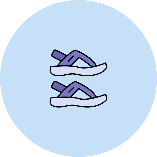 Imagen vectorial de icono de sandalia Se puede usar para Moda