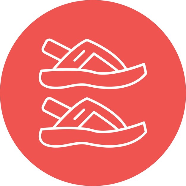 Imagen vectorial de icono de sandalia Se puede usar para Moda