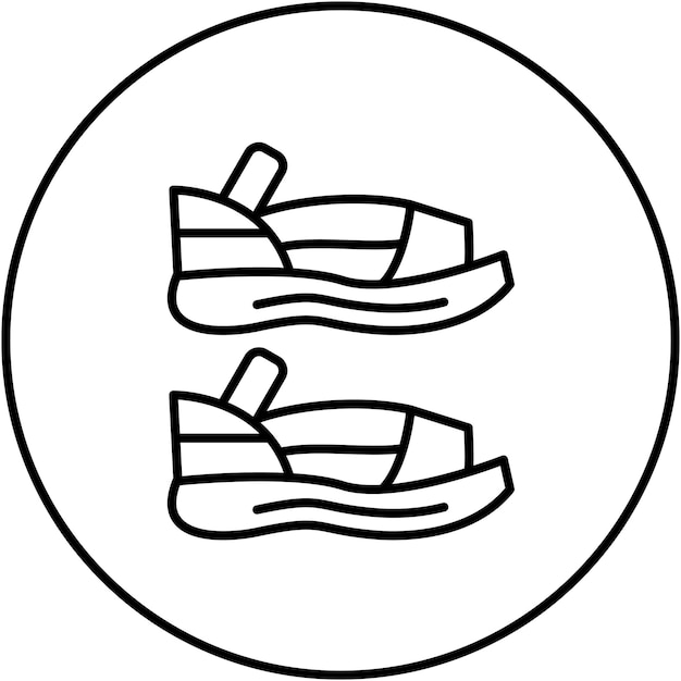 Imagen vectorial del icono de la sandalia Se puede usar para ropa