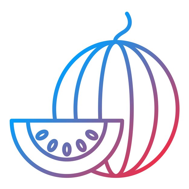 Imagen vectorial del icono de la sandía Se puede usar para jardinería