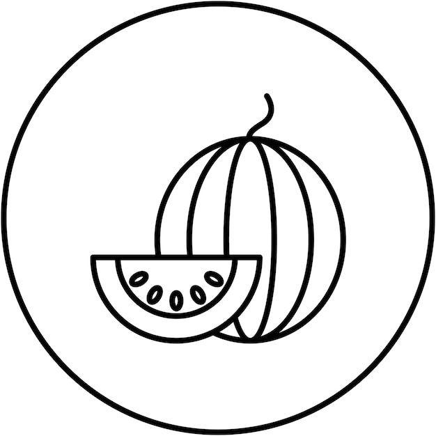 Imagen vectorial del icono de la sandía Se puede usar para jardinería