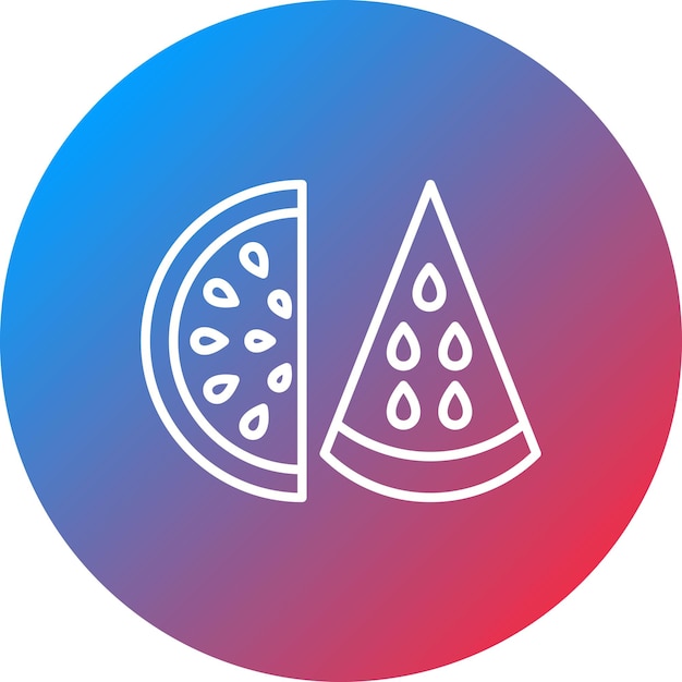 Imagen vectorial del icono de la sandía Se puede usar para la mañana y el desayuno