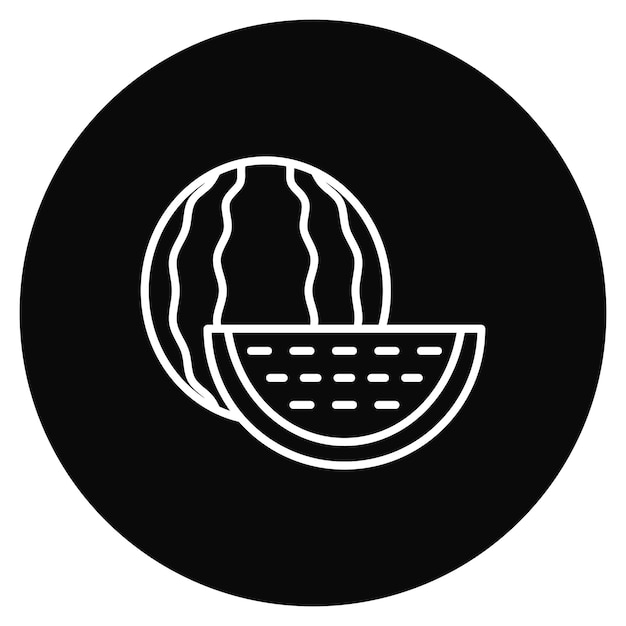Imagen vectorial del icono de la sandía Se puede usar para el verano