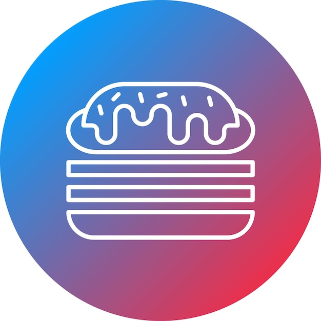 Imagen vectorial del icono del sándwich cubano Se puede usar para World Cuisine