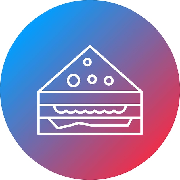 Imagen vectorial del icono del sándwich Se puede usar para la mañana y el desayuno