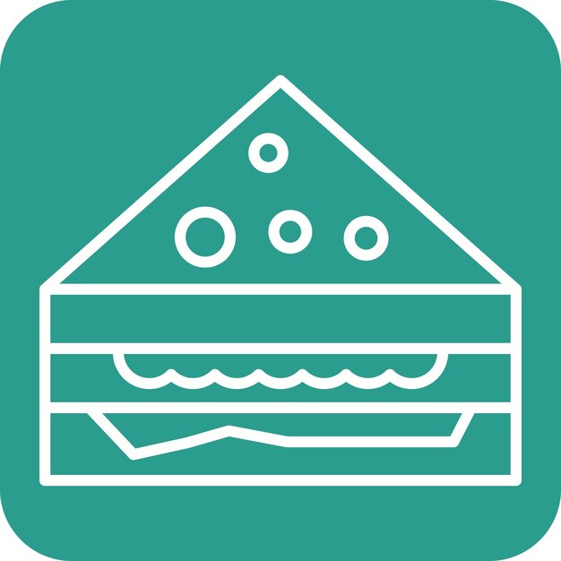 Imagen vectorial del icono del sándwich Se puede usar para la mañana y el desayuno