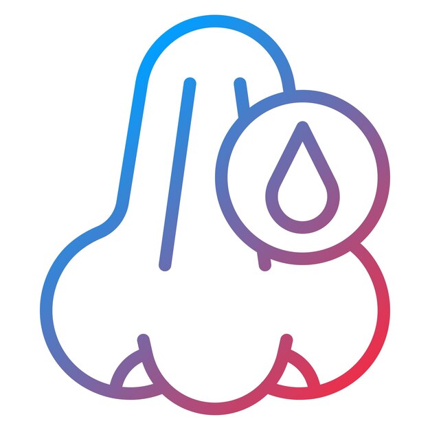 Imagen vectorial del icono de sangrado nasal Se puede utilizar para los síntomas de alergia