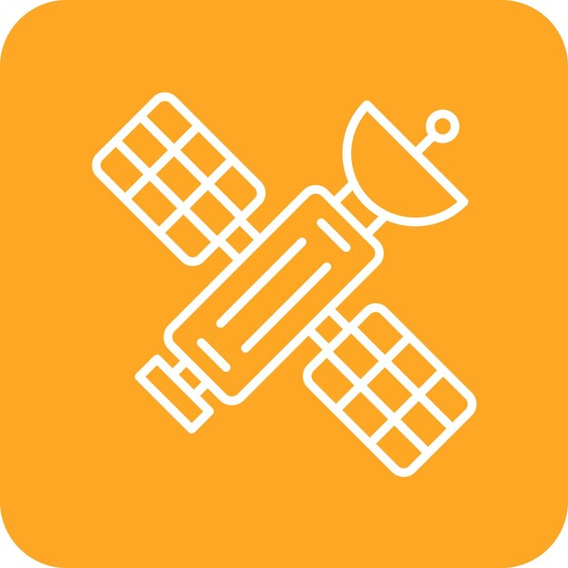 Imagen vectorial de icono de Sarellite Se puede usar para noticias y medios