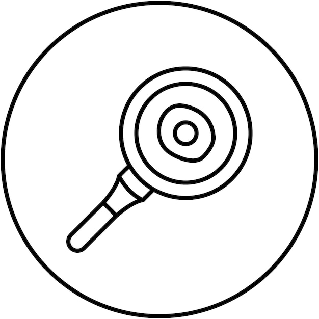 Imagen vectorial del icono de la sartén Se puede usar para artículos para el hogar
