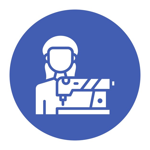 Imagen vectorial de icono de sastre para mujeres Se puede utilizar para Art and Craft Supplies