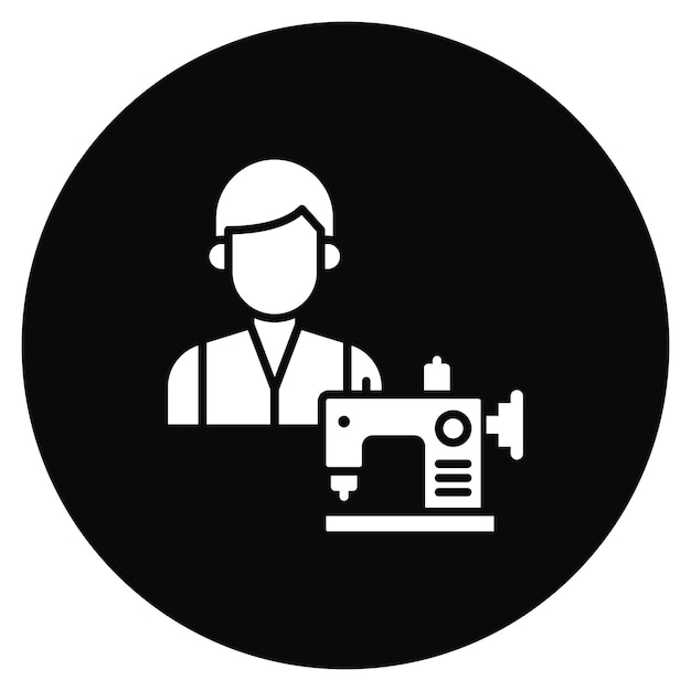 Imagen vectorial del icono del sastre Se puede usar para coser