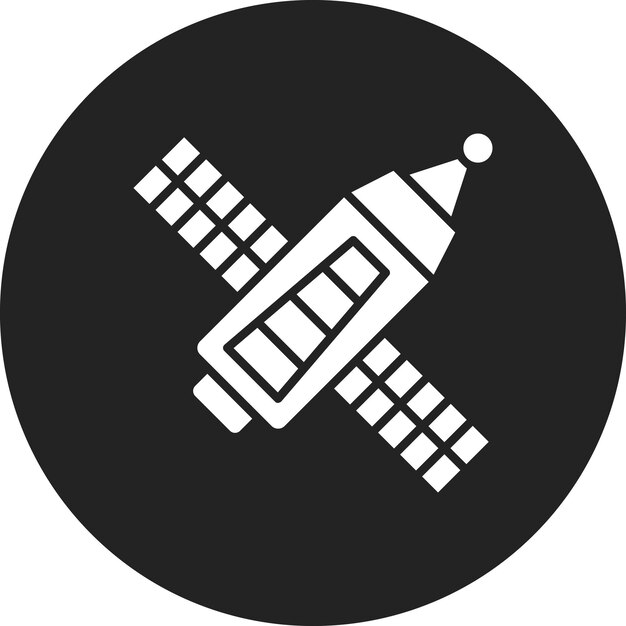 La imagen vectorial del icono de satélite se puede utilizar para la física