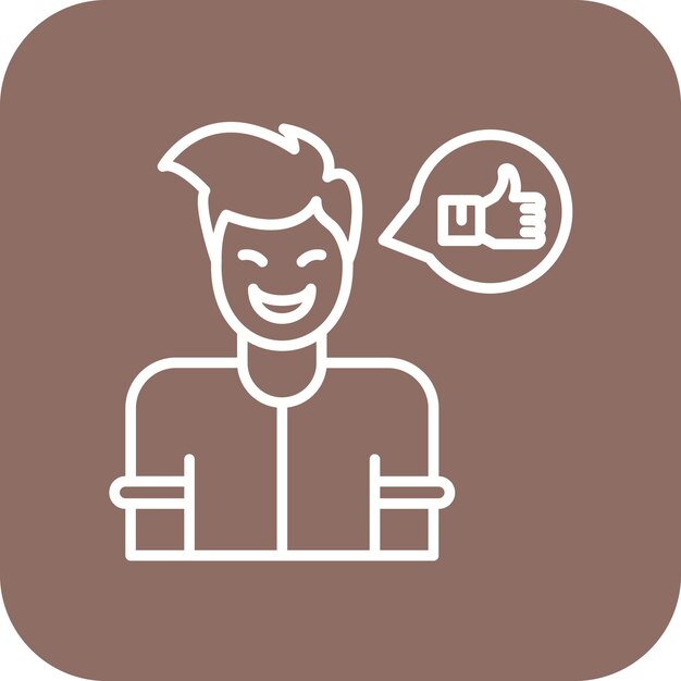 Imagen vectorial del icono de satisfacción Se puede utilizar para la retroalimentación del cliente