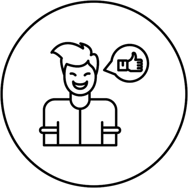 Imagen vectorial del icono de satisfacción Se puede utilizar para la retroalimentación del cliente
