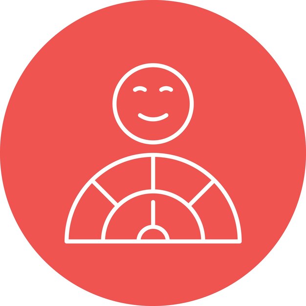 Imagen vectorial de icono satisfecha Puede utilizarse para la retroalimentación del cliente