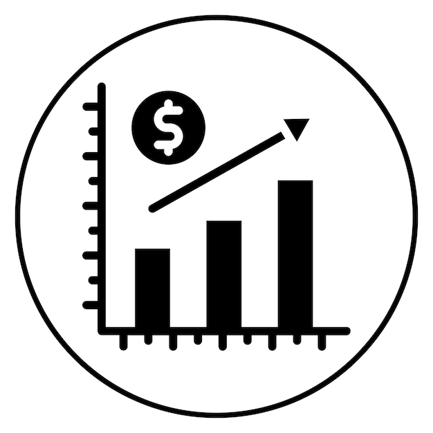 Imagen vectorial del icono de saturación del mercado Se puede utilizar para los riesgos empresariales