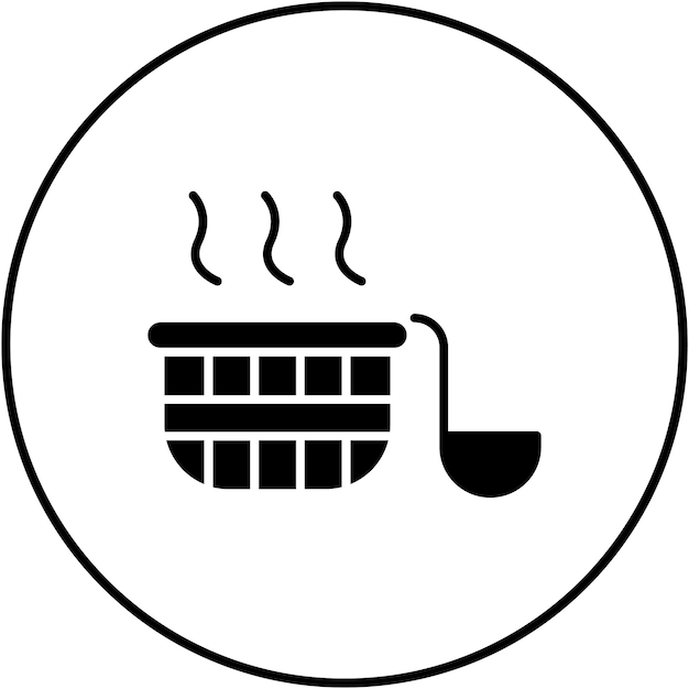 Imagen vectorial del icono de la sauna Se puede usar para el gimnasio