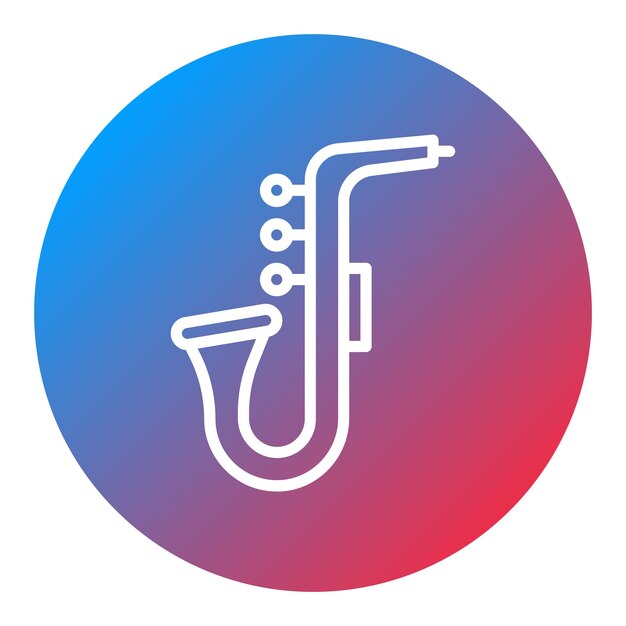 Imagen vectorial del icono del saxofón Se puede utilizar para el instrumento