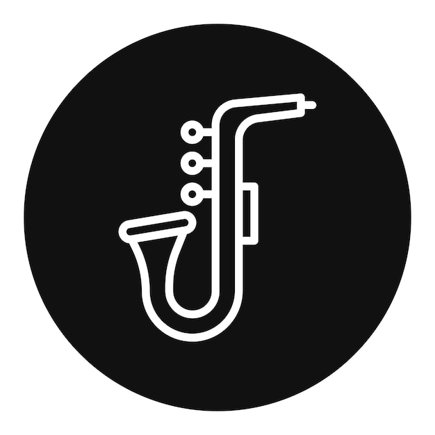 Imagen vectorial del icono del saxofón Se puede utilizar para el instrumento
