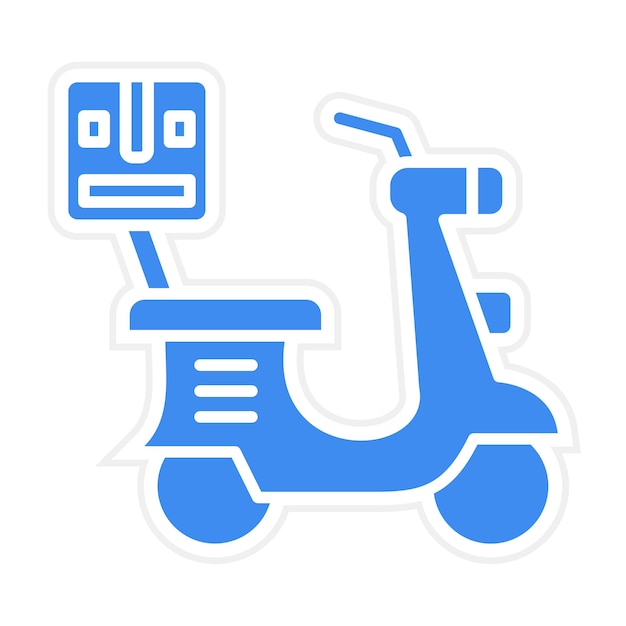 Imagen vectorial del icono del scooter de entrega Se puede usar para las compras del viernes